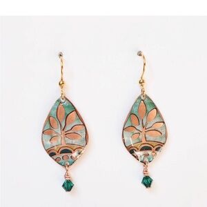 Earth Dreams “Tree on a Hill” Dangle Earrings – Nature Inspired Artisan Jewelry